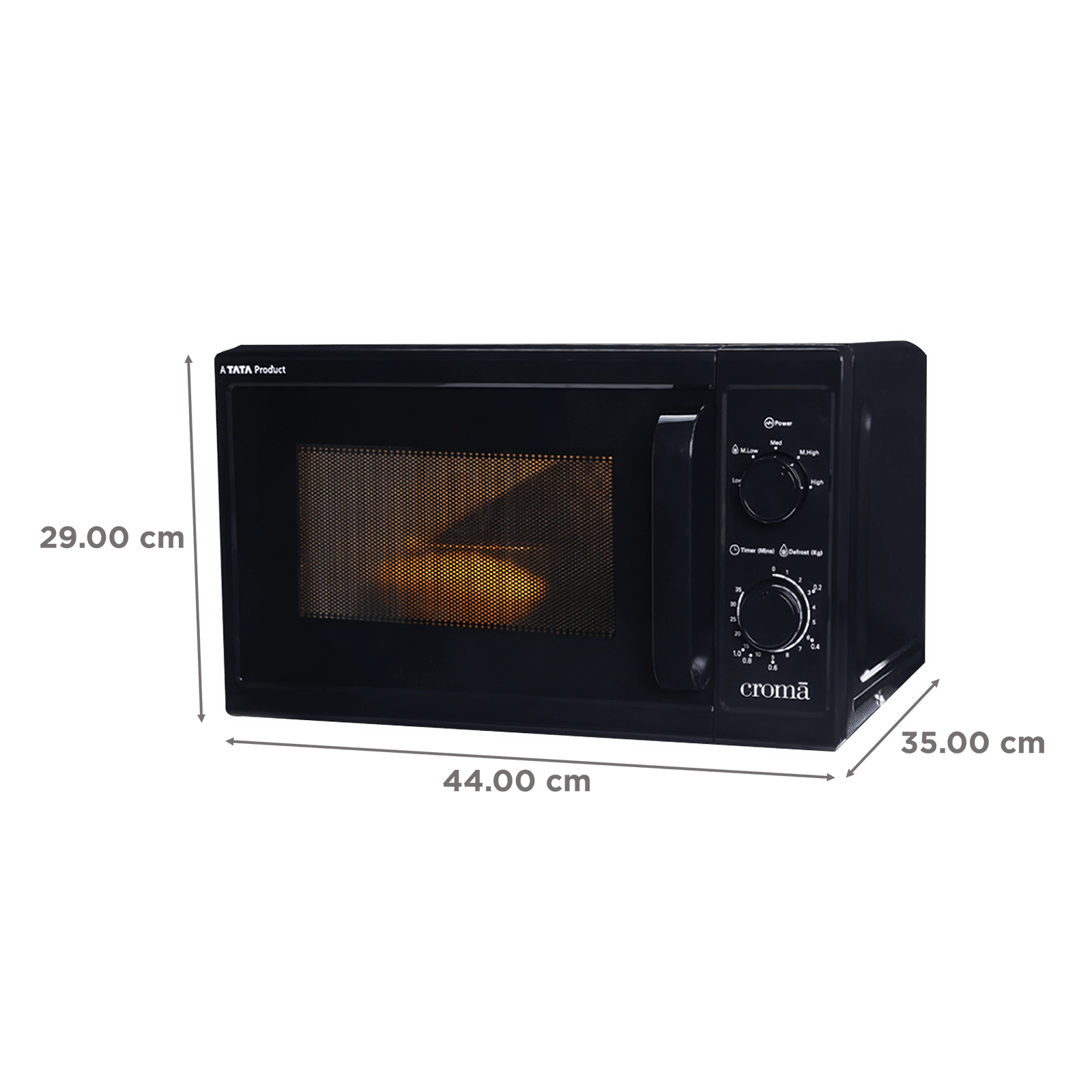 Buy Croma M20 20L Solo Microwave Oven with Temperature Sensor (Black